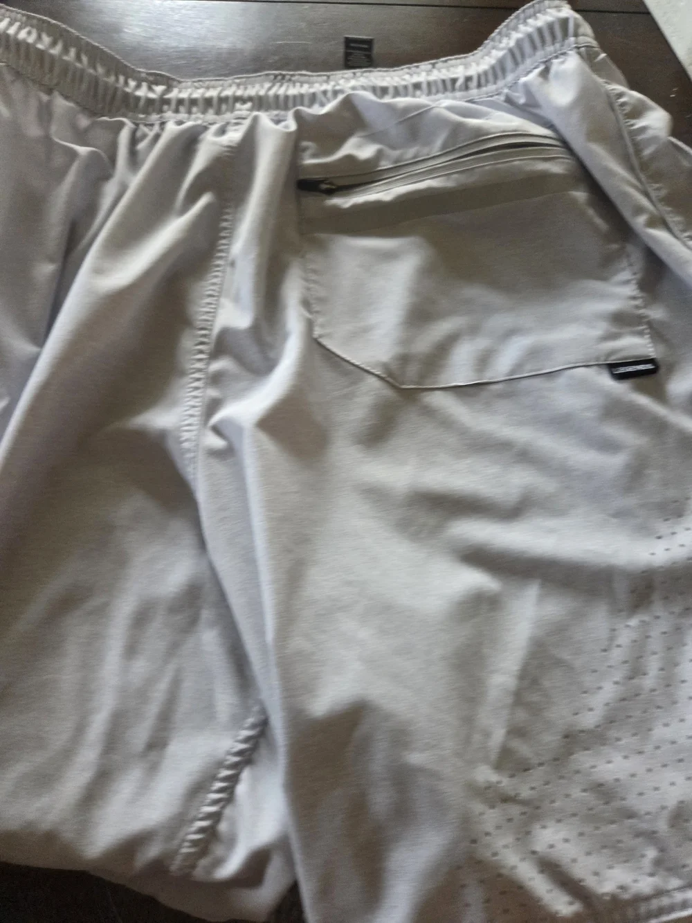 LEGEND Light Gray Men’s Hybrid Shorts with Drawstring Waist